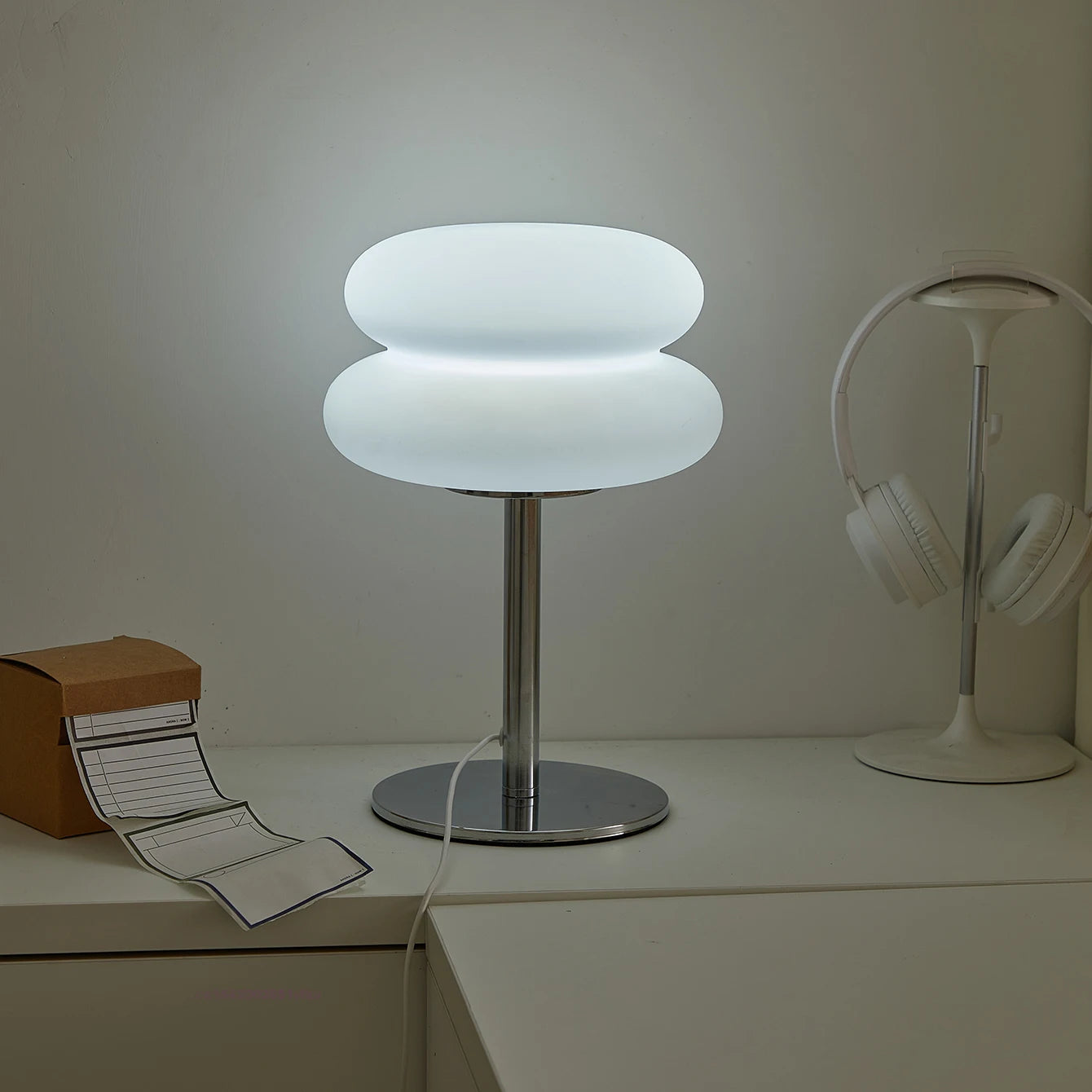 Lampe de chevet de chambre à coucher, lampe de table de style crémeux, prise USB, gradation tricolore, lumière d'ambiance pour salon et étude