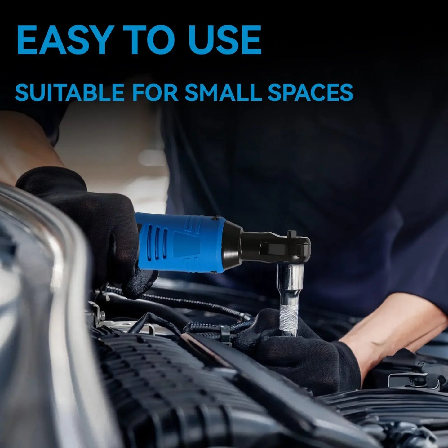 Cl¹Ès ½Ç cliquet ½Ç angle droit rechargeables, ensemble d'outils de r¹Èparation de voiture, sans fil, ¹Èlectriques, impact, 18V, 3/8 pouces, 100Nm
