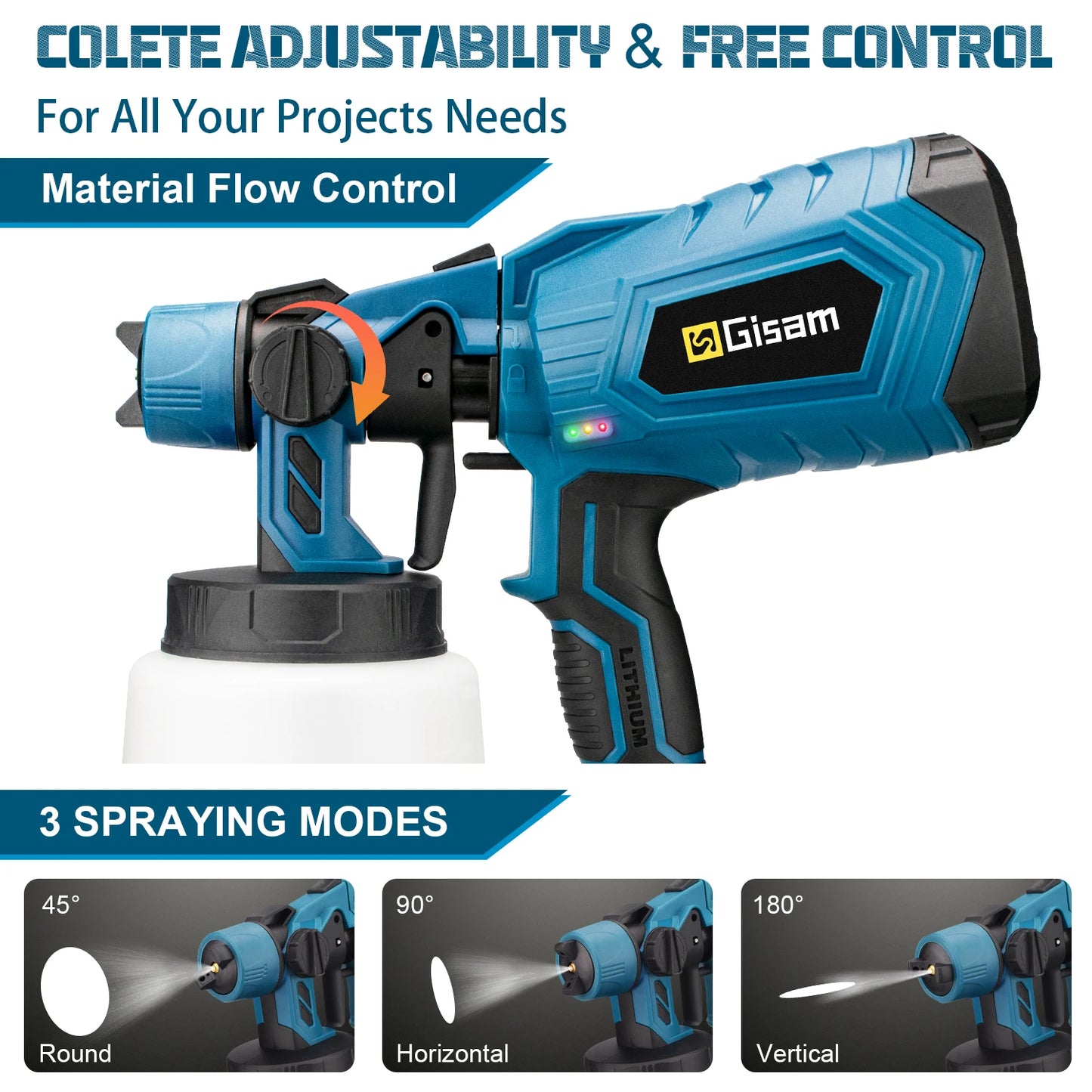 Pistolet pulv¨¦risateur ¨¦lectrique sans fil pour Makita, No Battery Blue,pulv¨¦risateur de peinture domestique, a¨¦rographe ¨¤ rev¨ºtement en acier pour meubles automobiles, batterie 18V, HVLP, 1000ml