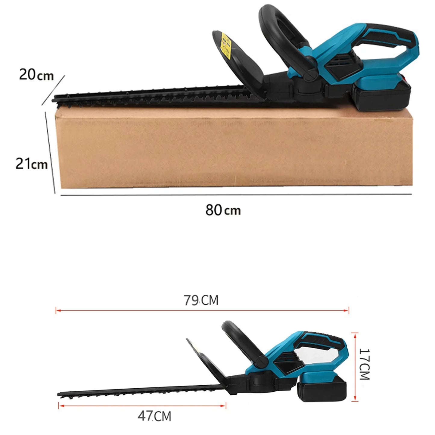 Taille-haie sans fil avec poign¹Èe rotative, outil de jardin pour touristes, batterie 18V, Without Battery