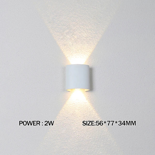 Mur LED lampe extérieure étanche IP65 cour applique murale 2W 4W 6W 8W 12W lumières de jardin en aluminium chambre salon escaliers éclairage