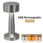Lampe de Table rétro en métal tactile, décoration pour Bar, Table basse, Restaurant, bureau, veilleuse LED Rechargeable pour chambre à coucher