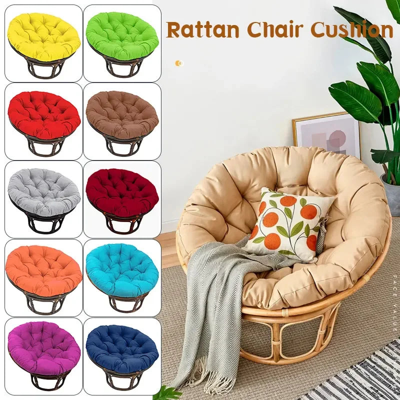 Siõ¹ge de panier de balan?oire en rotin, coussin de remplissage rond, coussin de chaise, panier de jardin, canap¹È relaxant int¹Èrieur et ext¹Èrieur, nouveau, 50x50cm only cushion, marron