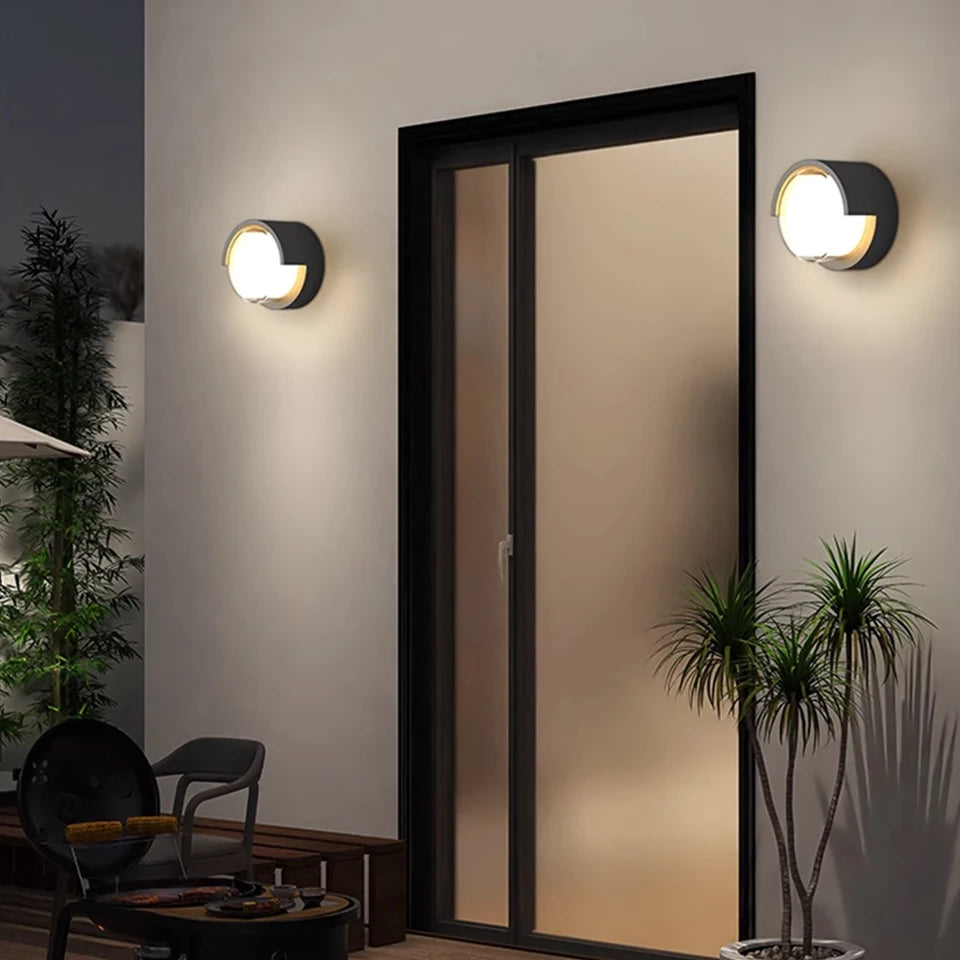 Mur LED lampe éclairage Radar capteur de mouvement AC85-265V 6/12W blanc chaud blanc froid adapté à la décoration intérieure extérieure de la maison