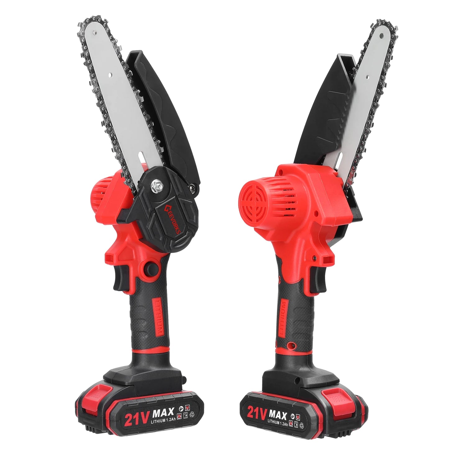 Scies d'¹Èlagage ¹Èlectriques, petit moteur de brosse de tron?onneuse ½Ç fendre le bois, outil de travail de calcul ½Ç une main pour jardin et verger, 21V, 6 po