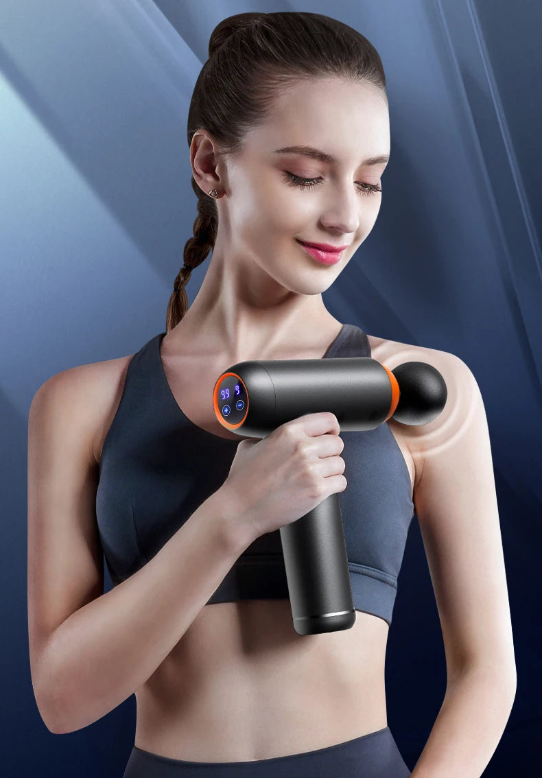 Pistolet de massage ¹Èlectrique intelligent, masseur de cou, outil de massage corporel, relaxation musculaire, fitness, 99 vitesses, instituts