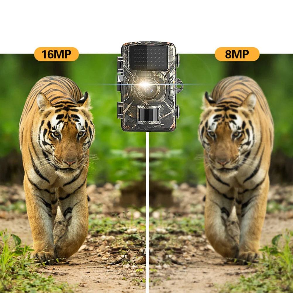 Mini cam¨¦ra de suivi ¨¦tanche activ¨¦e par le mouvement, cam¨¦ra de pi¨¨ge ext¨¦rieure, surveillance de suivi, vision nocturne, 16MP, 1080P