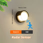 Mur LED lampe éclairage Radar capteur de mouvement AC85-265V 6/12W blanc chaud blanc froid adapté à la décoration intérieure extérieure de la maison