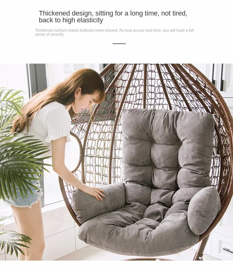 Coussin ¹Èpais de grande chaise hamac, oreiller de dossier, siõ¹ge de balan?oire, grey, Not Removable
