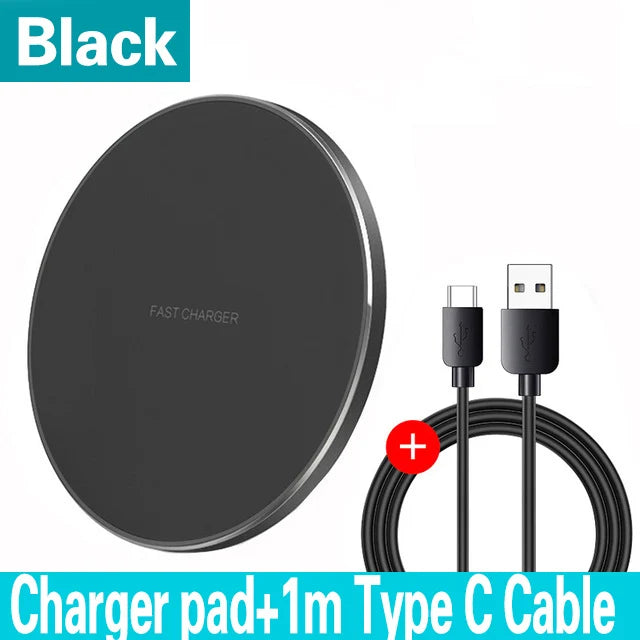 Chargeur rapide sans fil pour iPhone, station de charge sans fil pour Samsung Galaxy S24, S23, S22, S20, Xiaomi, 100W, 15, 14, 13, 12, 11, Pro Max