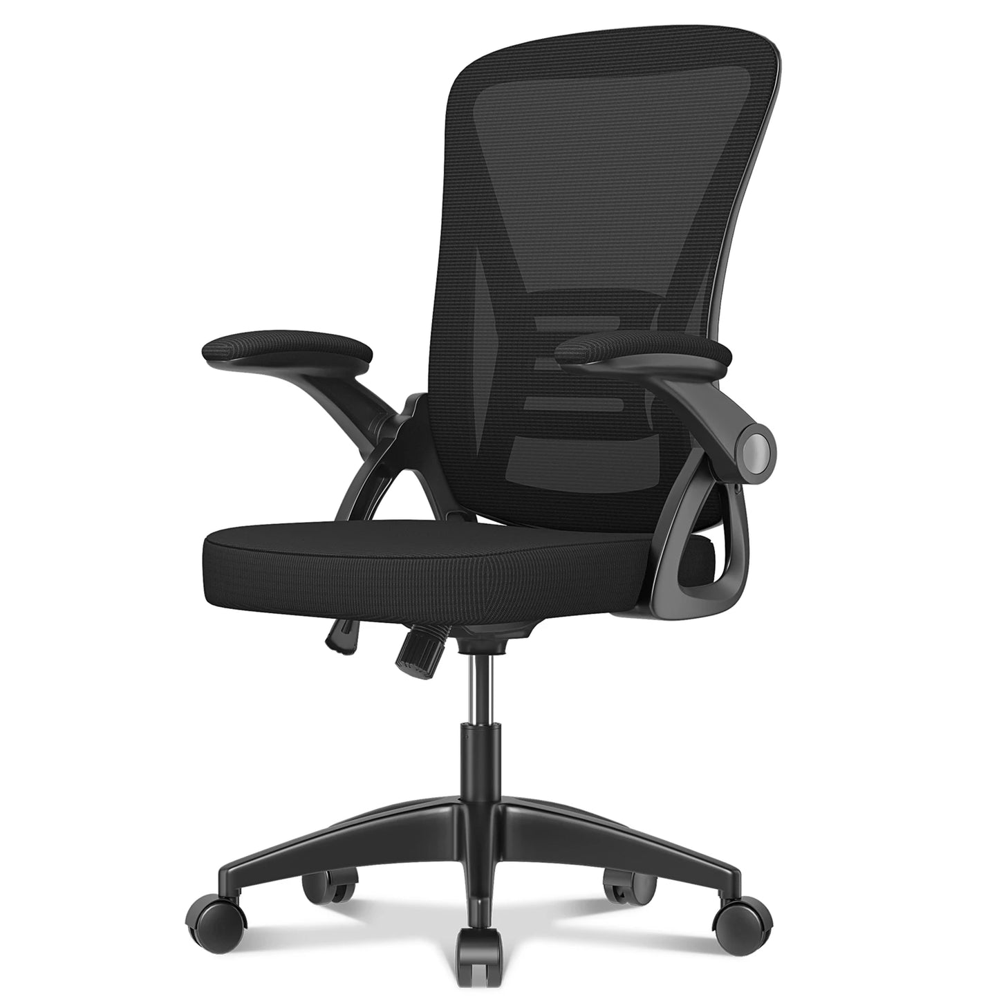 Chaise de Bureau Ergonomique avec Si¨¨ge Coulissant, Accoudoir Rabattable ¨¤ 90 ¡ã, Angle de Support Lombaire R¨¦glable, Recommande