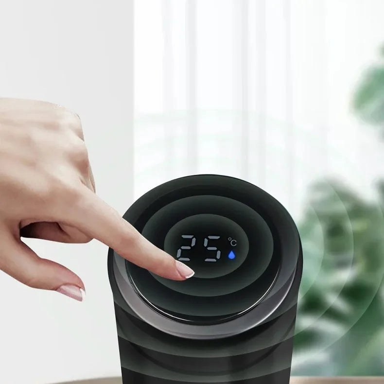 Bouteille thermos num¹Èrique intelligente avec affichage de la temp¹Èrature, tasse ½Ç caf¹È isol¹Èe sous vide, acier inoxydable 500, 304 ml, noir