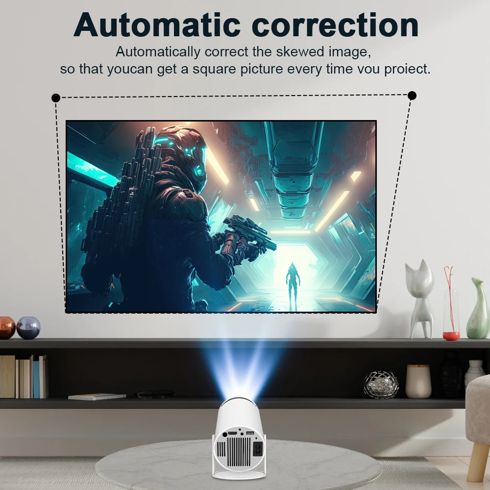 Projecteur pour Home Cin¨¦ma en Plein Air, HY300 Pro, 4K, Android 11, Touriste, Wifi 6, 260ANSI, Allwinner H713 BTpig, 1080P, 1280*720P