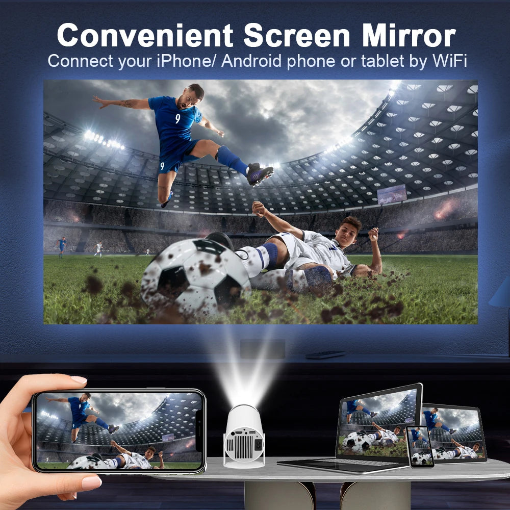 Projecteur pour Home Cin¨¦ma en Plein Air, HY300 Pro, 4K, Android 11, Touriste, Wifi 6, 260ANSI, Allwinner H713 BTpig, 1080P, 1280*720P