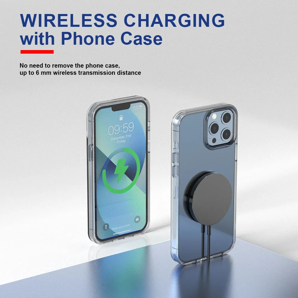 Chargeur sans fil magnétique 30W, support de charge rapide pour iPhone 15 14 13 12Pro Max Airpods PD USB A, Station d'accueil pour chargeurs de téléphone
