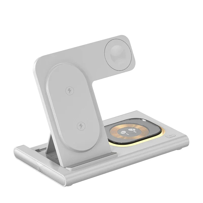 Support de téléphone pliable sans fil 3 en 1 LED, pour Samsung S24 S23 S22 Watch 6 5 4 Active 2 Galaxy Buds, Station de charge rapide