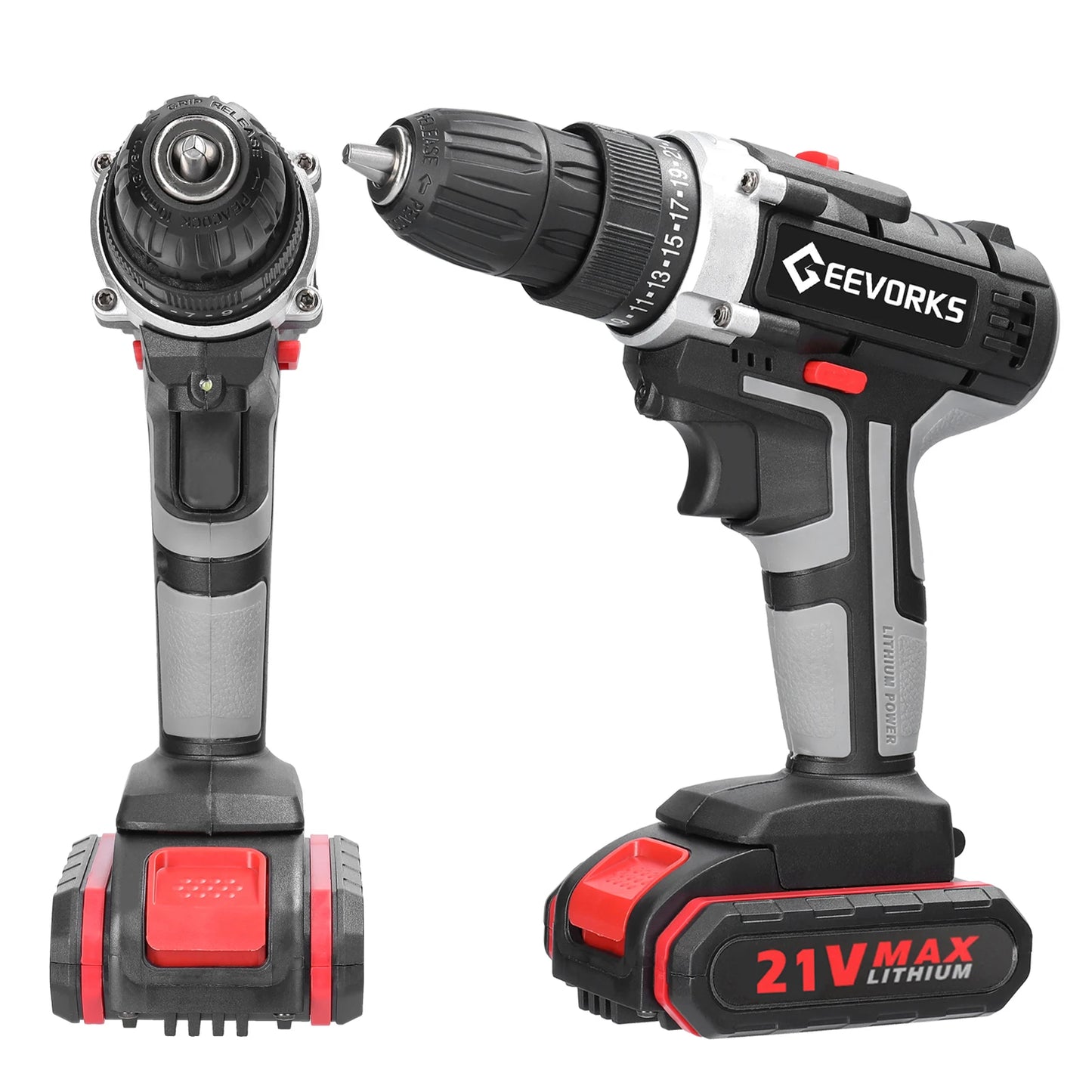 Perceuse sans fil ½Ç impact ¹Èlectrique, tournevis ¹Èlectrique, batterie au lithium haute puissance, perceuses ½Ç main rechargeables, outils ¹Èlectriques de bricolage ½Ç domicile, 21V