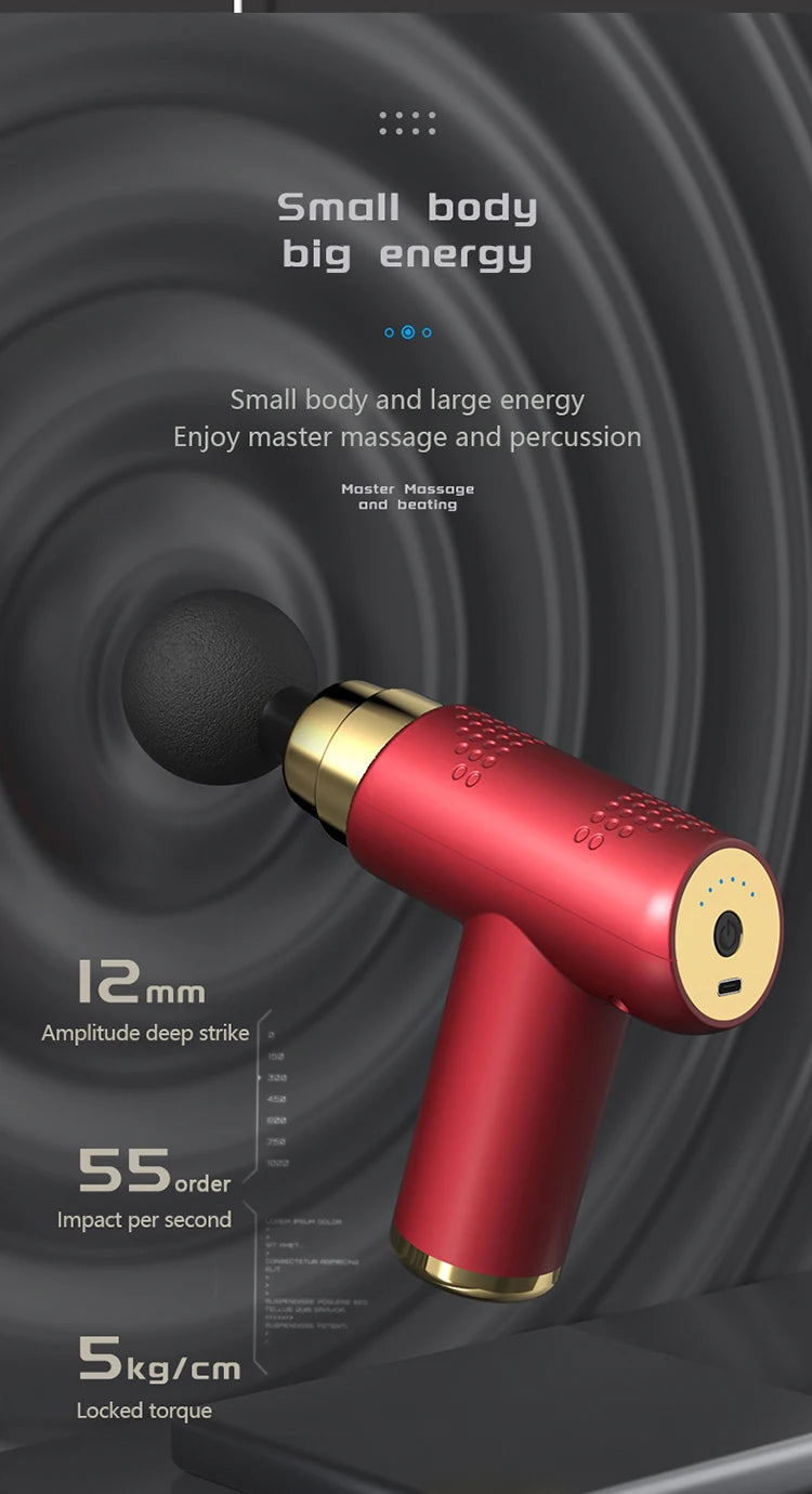 Pistolet de ¹Ènergie Musculaire pour Relaxation Musculaire, Ohio eur Musculaire Profond, 4 Vitesses R¹Èglables, 4 TÄÇtes, 368JMQBHW