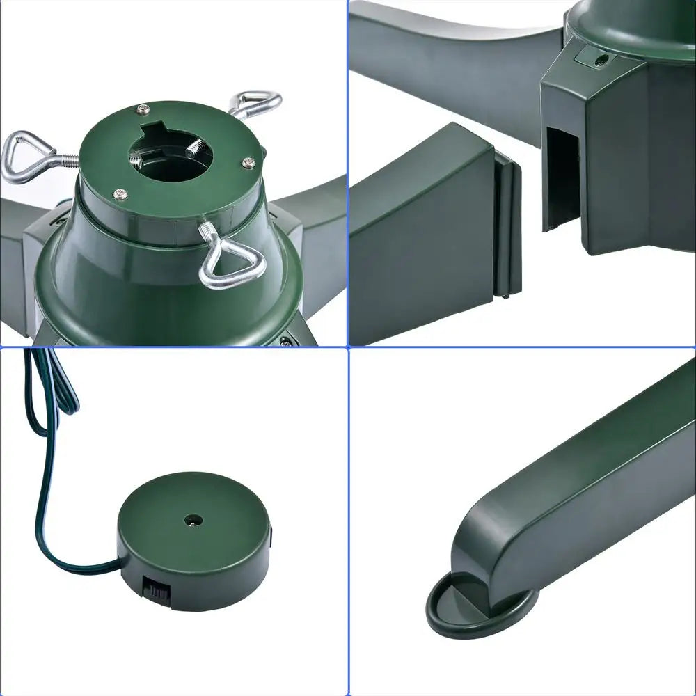 Support d'arbre de No?l ¹Èlectrique, base rotative r¹Èsistante ½Ç 360, support rotatif, d¹Ècoration d'arbre, nouvel an, 66CM EU