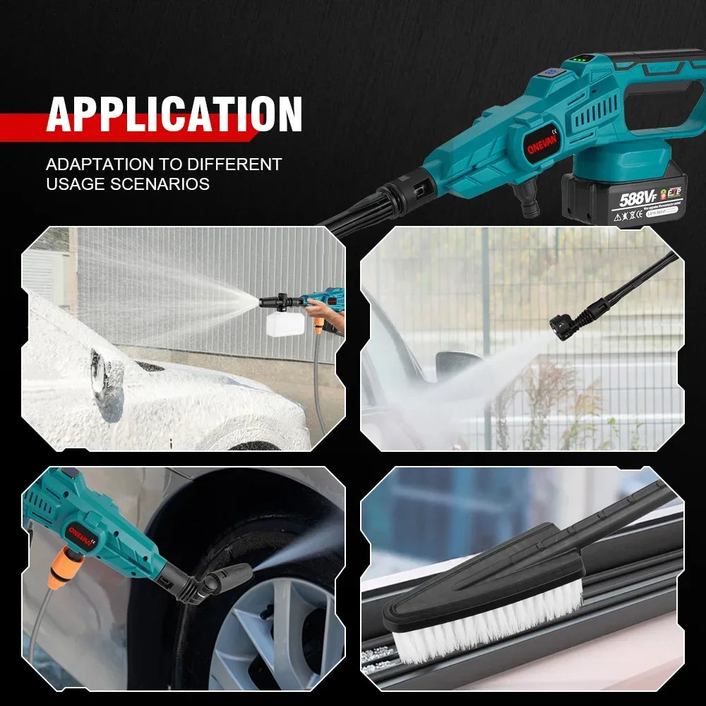 Pistolet de lave-auto haute pression sans balais, odorde lavage de voiture aste sans fil, batterie Makita 18V, 6 en 1, 200 bars, 3500W