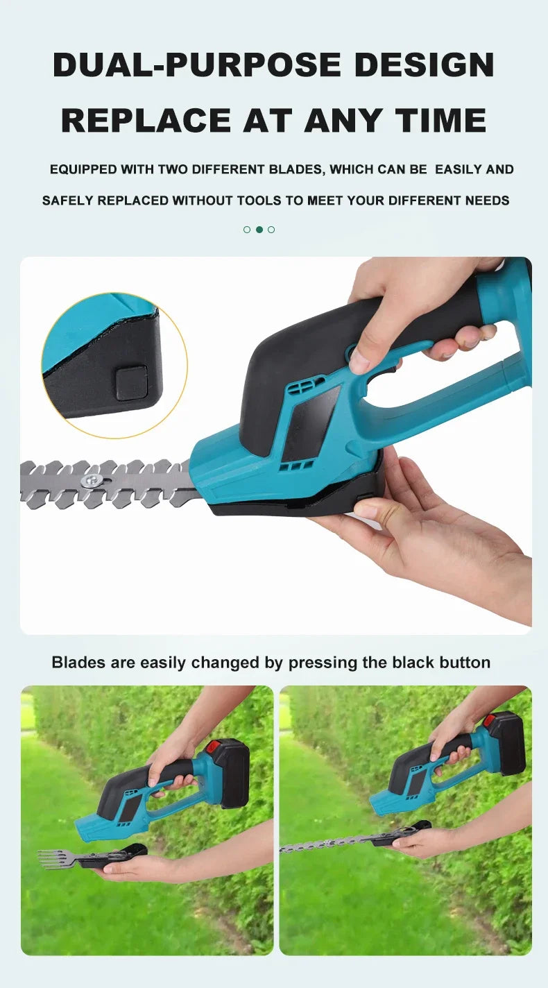Makita-Taille-haie ¹Èlectrique sans fil, scie ½Ç ¹Èlaguer, ciseaux ½Ç liban, outils ¹Èlectriques, batterie 18V, 2 en 1, nouveau