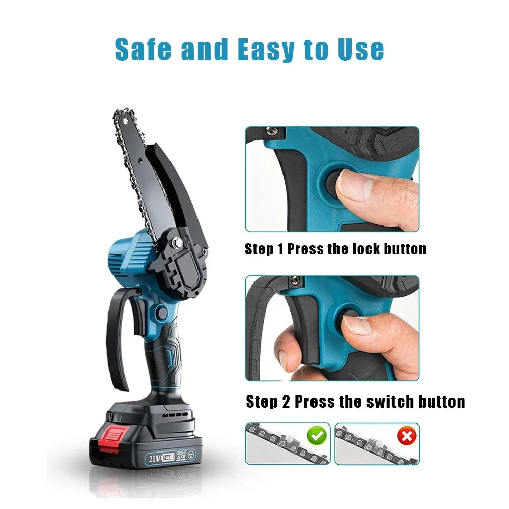 Makita-Mini tron?onneuse ¹Èlectrique portable, scie ½Ç cha?ne, coupe-bois, ¹Èlagage, outil ¹Èlectrique de jardin, batterie 18V, 3000W, 6 pouces