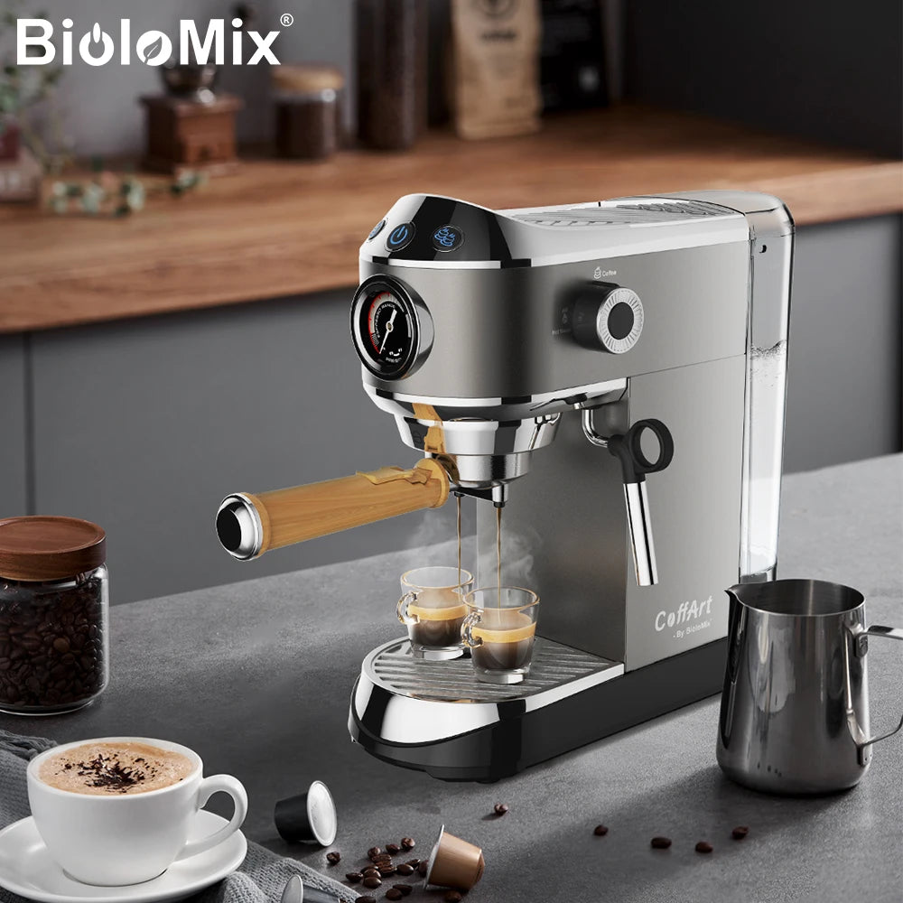 Machine ½Ç caf¹È semi-automatique 20 bars, avec baguette mousseuse ½Ç vapeur de lait, pour expresso, cappuccino, latte et moka