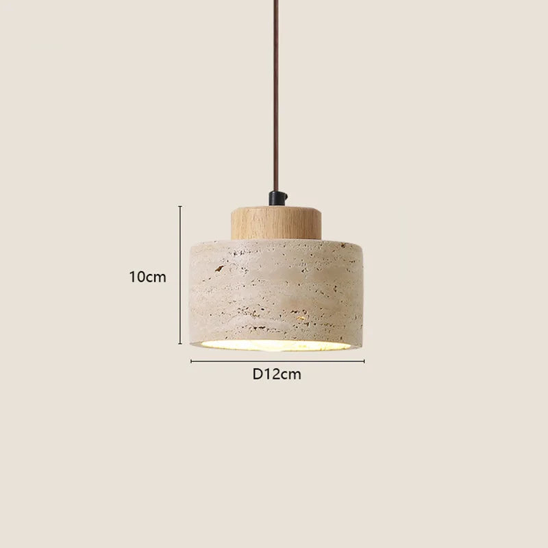 Designer moderne japonais wabi-sabai chambre chevet éclairage bar B & B grotte jaune pierre lustre chevet suspendu fil lampe