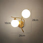 Lampes murales en fer modernes nordiques LED chambre lampe de lit apprentissage couloir salle appliques murales intérieures boule de verre décor luminaires G9