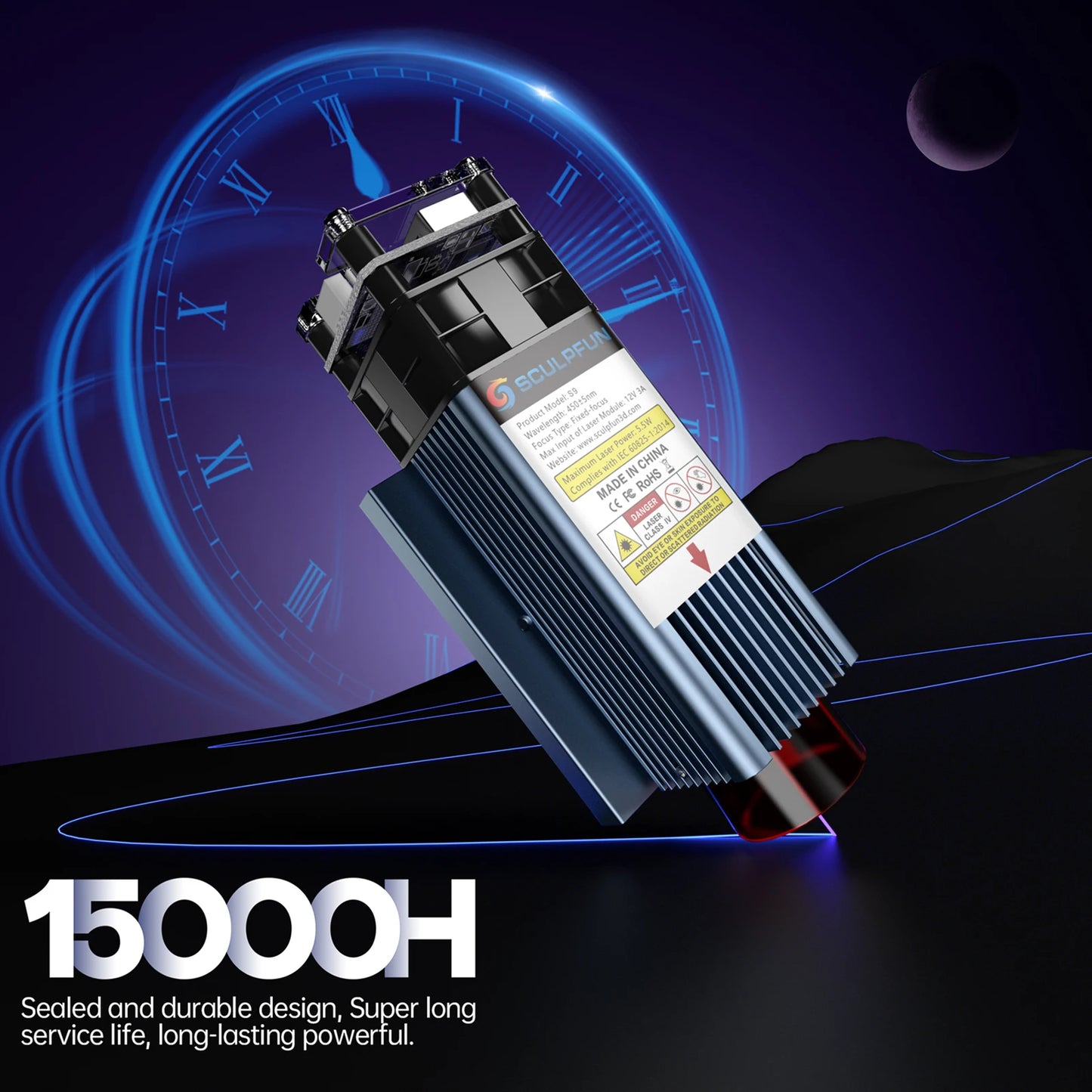 S9-Machine de Gravure Laser Ultra-Mince avec Rouleau ½Ç Distance 90W, Graveur Acrylique, 410x420mm