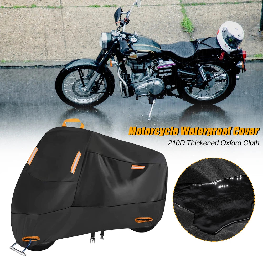 Juste de moto toutes saisons Protection ext¨¦rieure universelle ¨¦tanche contre les d¨¦bris de poussi¨¨re Protection UV 210D optique XXXXL Oxford
