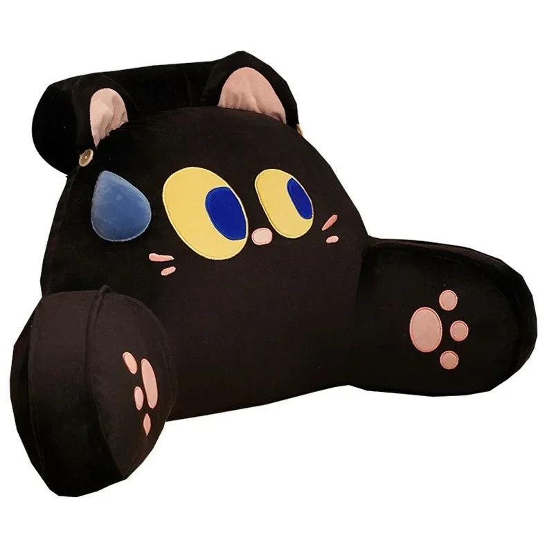 Sac souple en frÄÇne de dessin anim¹È avec grand dossier, coussin de canap¹È, oreiller triangulaire sur le lit, Big eyed cat, 75x50cm