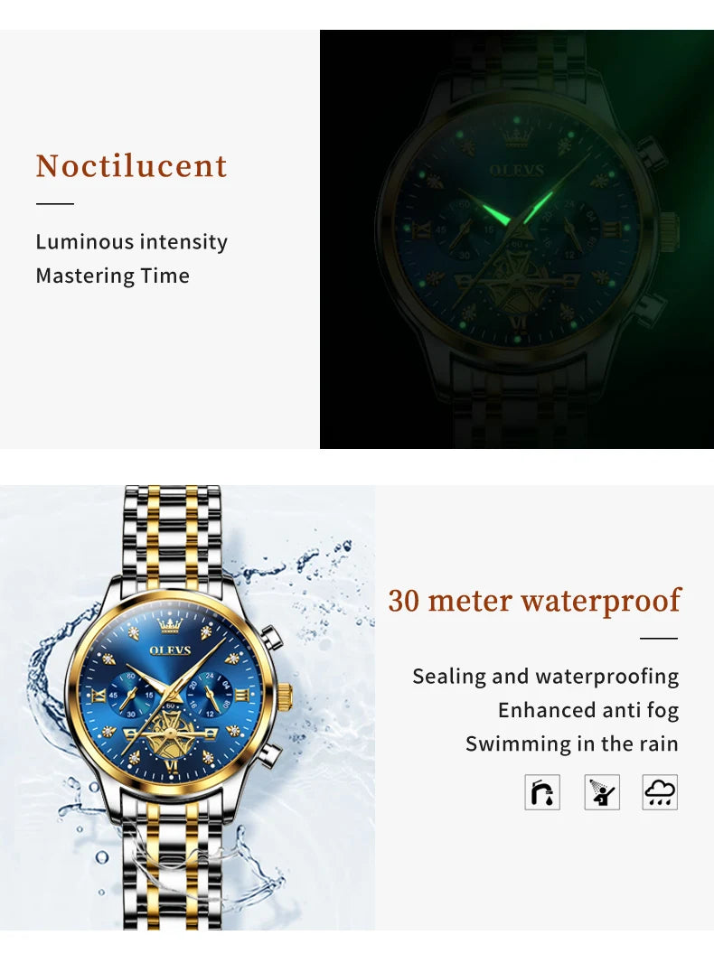 Montre ¨¤ Quartz pour Femme, Design Volant d'Inertie, Diamants ¨¦l¨¦gants, Acier Inoxydable, Chronographe ¨¦tanche, Nouveau, 2897