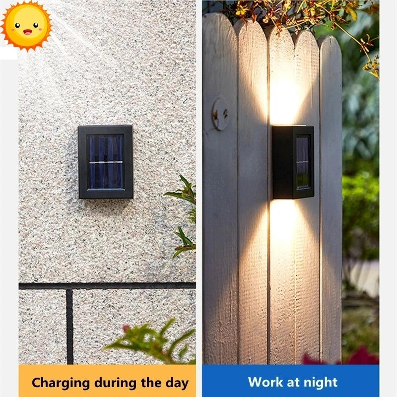 Solaire LED lumière extérieure éclairage solaire capteur lampe lampadaires extérieur jardin décoration guirlande étanche solaire applique murale