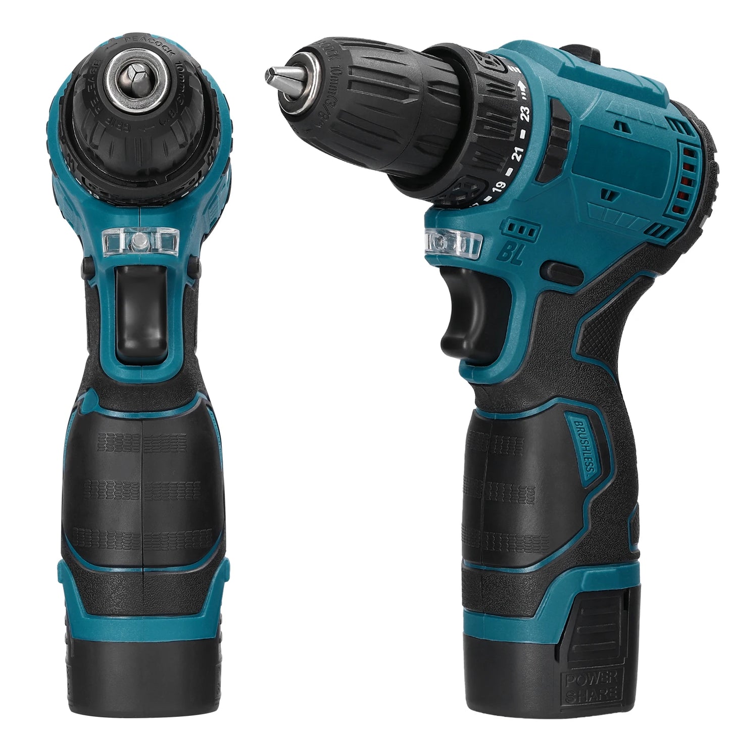 Perceuse visseuse ¹Èlectrique sans fil 2 en 1, moteur sans balais, couple 45 Nm 55Nm, r¹Ègulation de la vitesse en continu, d¹Èterminer la perceuse visseuse au lithium