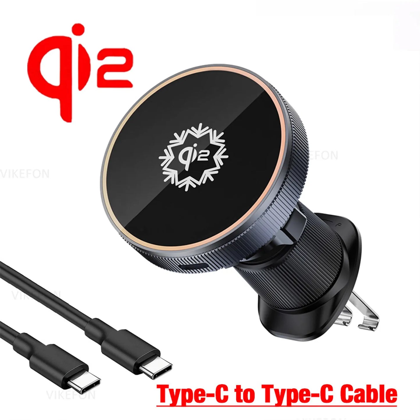 Chargeur de voiture magnétique sans fil à refroidissement par glace, support de téléphone de voiture MacSafe, station de charge rapide, iPhone 15 14 13 12 Pro Max, 30W