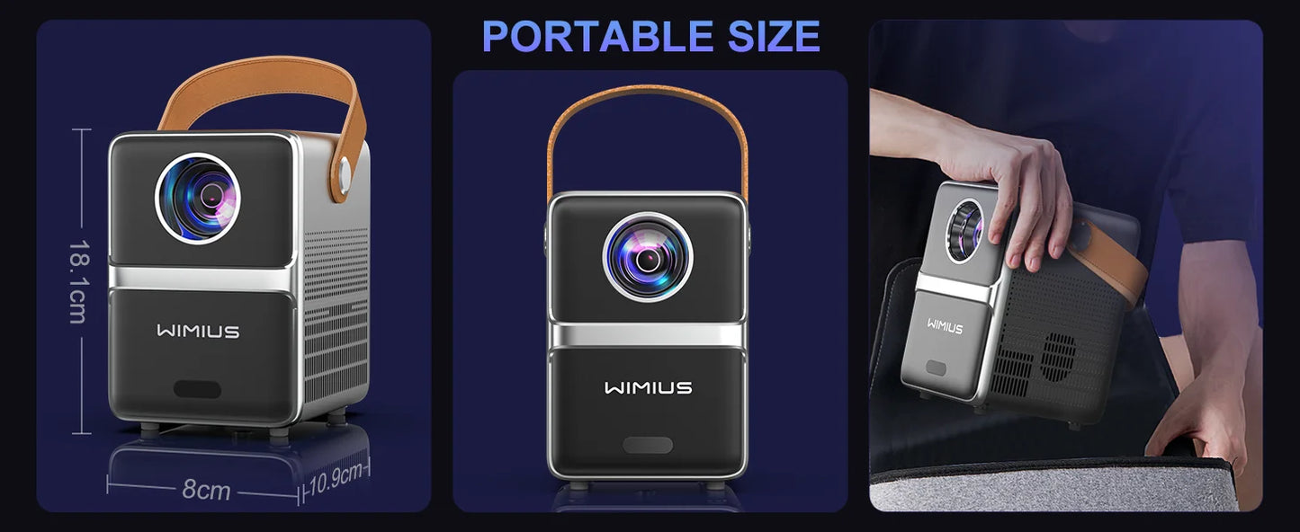 Projecteur de th¨¦atre portable, 18000lumens, WiFi 5G, Bluetooth, prise en charge Full HD, ¨¦cran 1080P, home cin¨¦ma