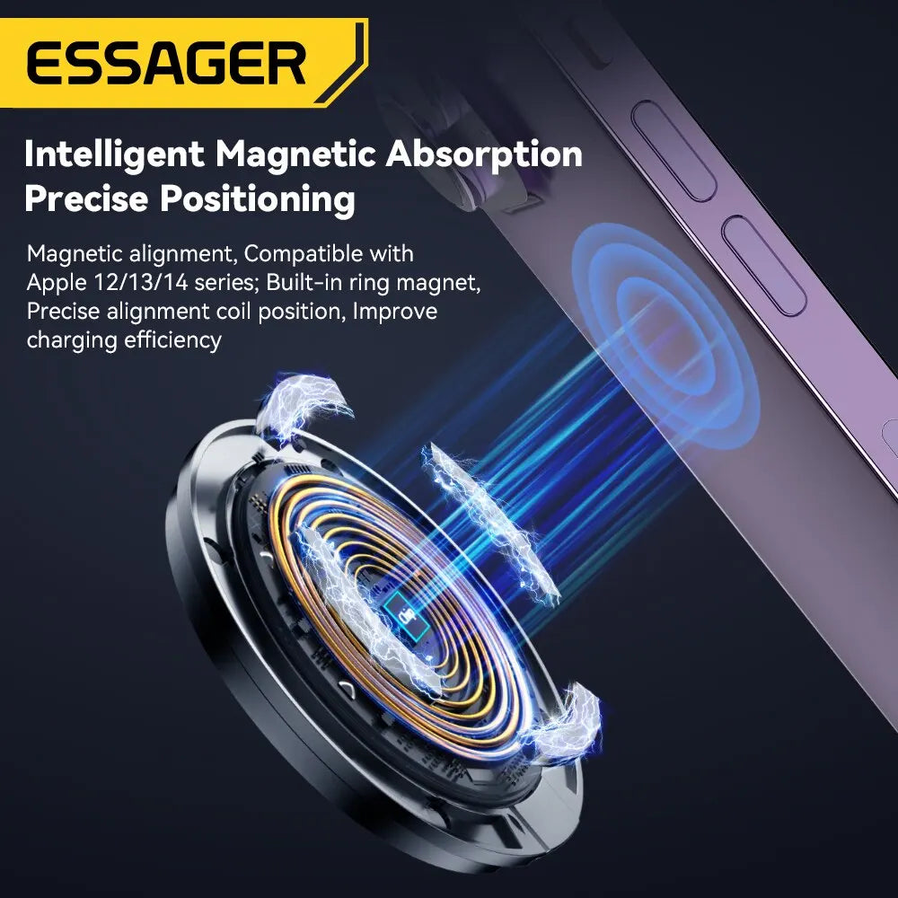 Essager-Chargeurs sans fil Qi magnétiques, charge rapide PD, adaptateur de coussin Xiaomi, 15W, iPhone 14, 13, 12 Pro Max