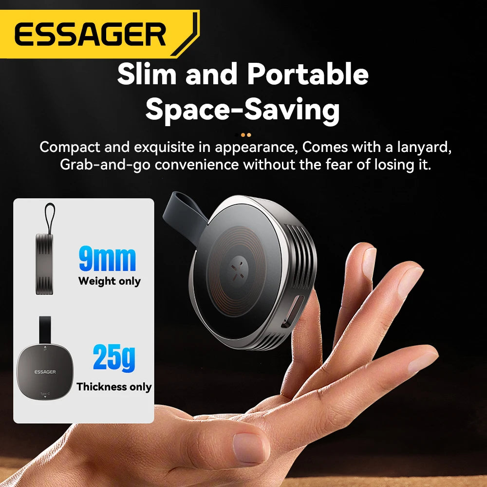 Essager chargeur magnétique sans fil pour Apple Watch 8 7 6 5 4 3 2 SE chargeur rapide magnétique Portable USB Type C pour iWatch Ultra