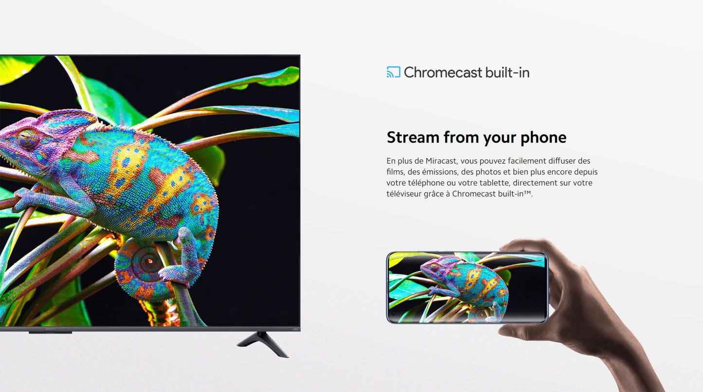 TV A Pro 43 2025 | Écran QLED 4K lumineux aux couleurs précises, Finition métallique haut de gamme avec cadre ultra-fin, Son immersif avec Dolby Audio™