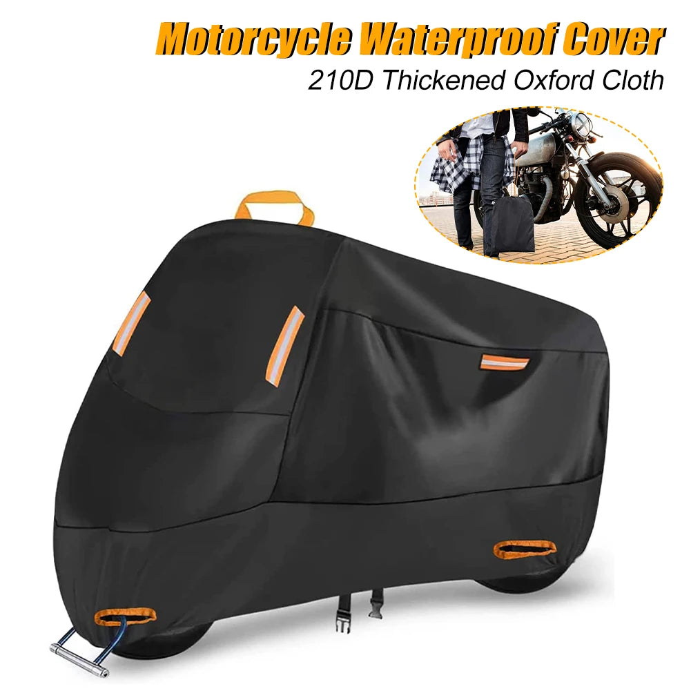 Juste de moto toutes saisons Protection ext¨¦rieure universelle ¨¦tanche contre les d¨¦bris de poussi¨¨re Protection UV 210D optique XXXXL Oxford