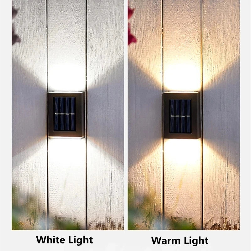 Solaire LED lumière extérieure éclairage solaire capteur lampe lampadaires extérieur jardin décoration guirlande étanche solaire applique murale