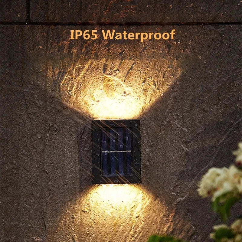 Solaire LED lumière extérieure éclairage solaire capteur lampe lampadaires extérieur jardin décoration guirlande étanche solaire applique murale