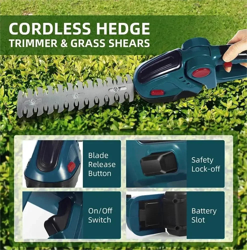 Taille-haie ¹Èlectrique sans fil aste, 2 en 1, d¹Ètermination du d¹Èsherbage, s¹Ècateur, tondeuse ½Ç liban, outil de jardin pour Makita, batterie 18V