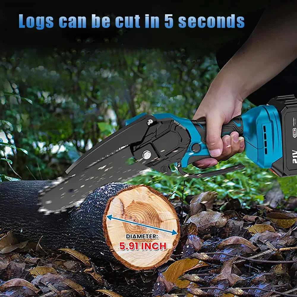 Scie ½Ç cha?ne ¹Èlectrique portable , scie ½Ç cha?ne, coupe-bois, ¹Èlagage, outil ¹Èlectrique de jardin, compatible avec la batterie Makita, 3000W, 6 pouces