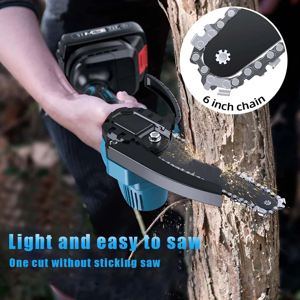 Scie ½Ç cha?ne ¹Èlectrique portable , scie ½Ç cha?ne, coupe-bois, ¹Èlagage, outil ¹Èlectrique de jardin, compatible avec la batterie Makita, 3000W, 6 pouces