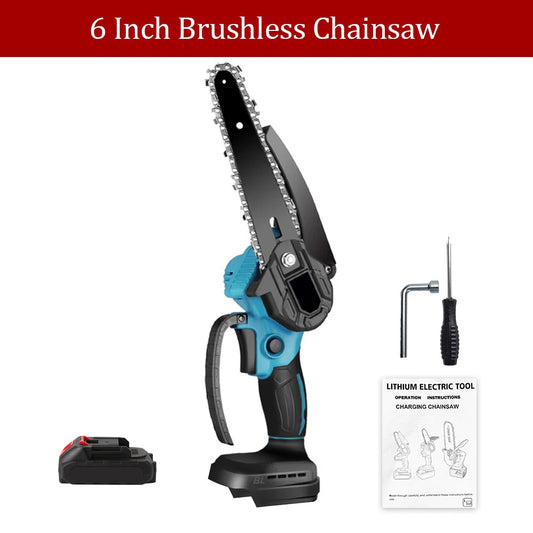 Scie ¹Èlectrique sans fil pour Makita, batterie 18V, Omicrophone automatique, d¹Èterminer le jardin, l'exploitation forestiõ¹re, la tron?onneuse, la coupe du bois, l'outil ¹Èlectrique, 6"