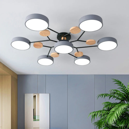 Plafonnier LED au design moderne, disponible dans 3 couleurs différentes, luminaire décoratif d'intérieur, idéal pour un salon, une chambre à coucher, un hôtel ou une salle d'étude