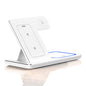 Support de chargeur rapide sans fil LED, station de charge pliable 3 en 1, iPhone 15, 14, 13, 12, 11, Apple Watch 9, 8, 7, 6, 5, Airpods Pro, 30W