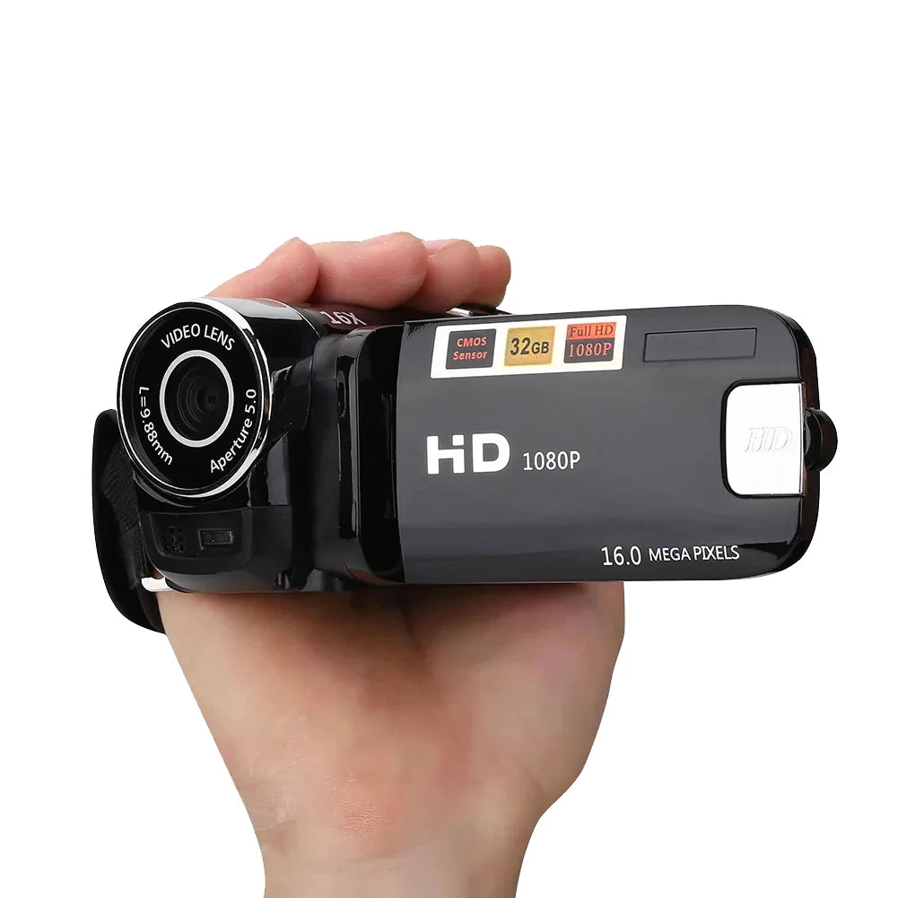 Cam¨¦ra vid¨¦o num¨¦rique avec vision nocturne et n'aime optique 16x, cam¨¦scope pour la prise de vue de vid¨¦os Vlogger, cam¨¦ra statique, 16m, 1080P